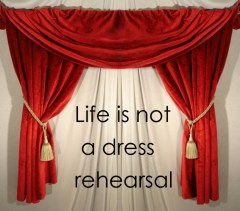 life-is-not-a-dress rehearsal