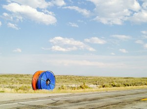 Shunpiking. This stretch of Wyoming road is off the grid...for the time being. 