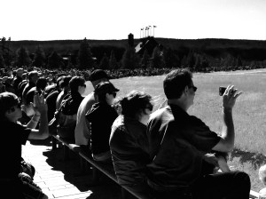 Outdoor cathedral at Old Faithful.